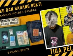 Resahkan Warga, Tiga Sekawan di Amankan Satres Narkoba Polres Sambas