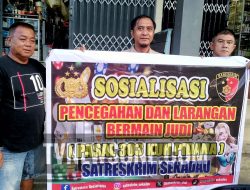 Polsek Belitang Polres Sekadau Sosialisasikan Pencegahan Dan Larangan Perjudian