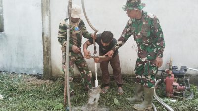 TMMD 126 Kodim 1207/Pontianak Bangun Sumur Bor di Kubu Raya, Wujud Nyata Kepedulian terhadap Krisis Air Bersih