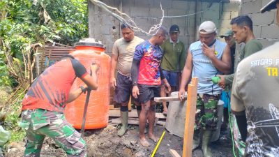 Satgas TMMD ke-126 Kodim 1207/Pontianak Bangun Septic Tank Layak Huni di Kubu Raya