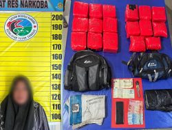 Seorang Wanita Diamankan Polisi Bawa Sabu 18Kg Di Beduai