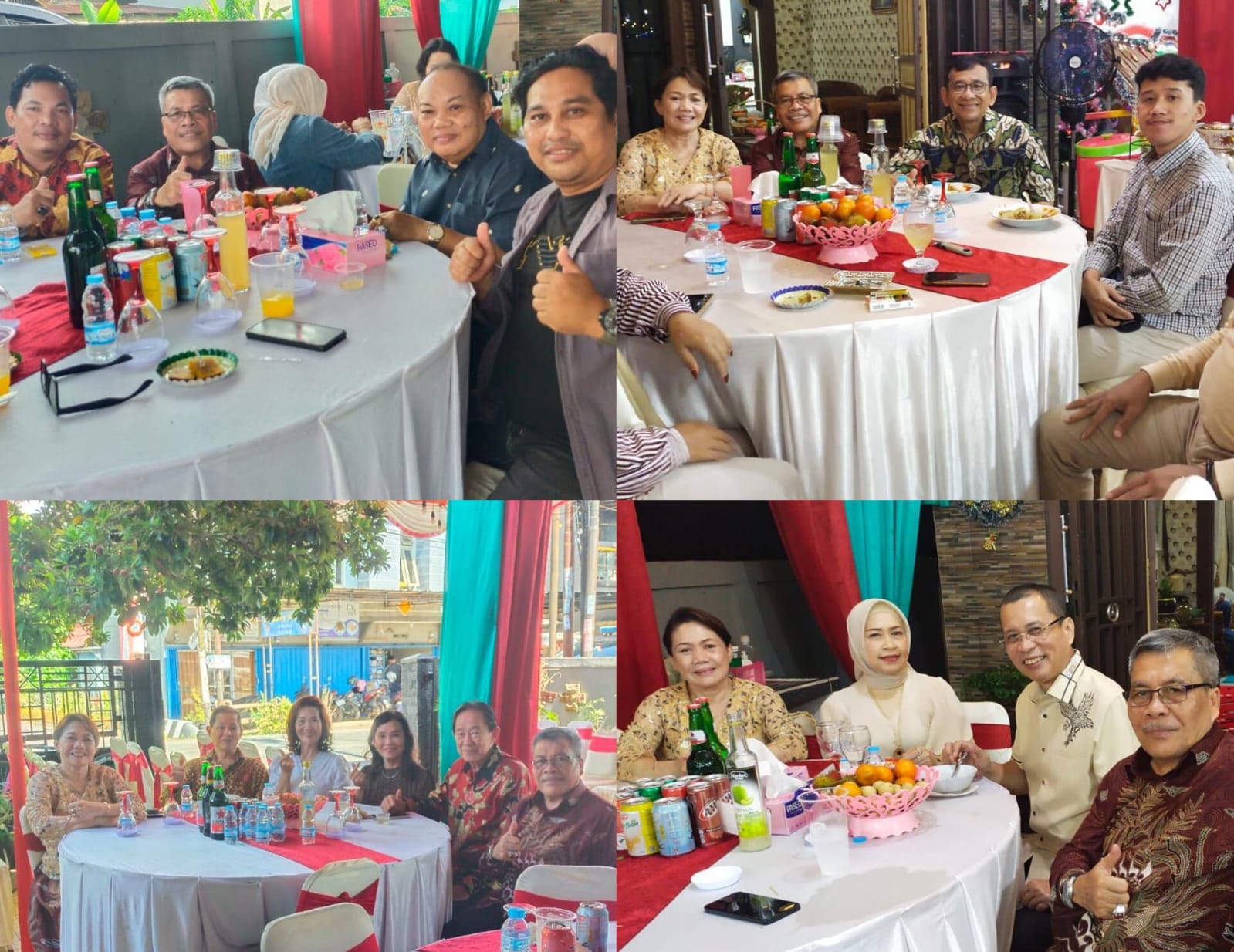 Foto: Ketua DAD Pontianak, Yohanes Nenes,S.H., bersama para tamu undangan Open House Natal Tahun 2025.
