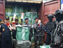Angkatan Laut dan Bea Cukai Gagalkan Penyelundupan dua kontainer Rokok Ilegal di Pontianak