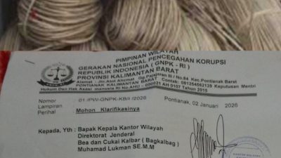 GNPK RI Kalbar Surati Bea Cukai, Minta Klarifikasi Pengungkapan Kontainer Rotan Ilegal di Pelabuhan Dwikora