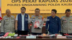 Polres Singkawang Amankan 9 Tersangka Judi Selama Operasi Pekat 2026