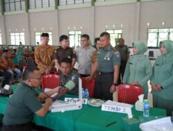 Jelang Hut Kodam XII/Tpr Ke-67, Kodim 1208/Sambas Gelar Bakti Sosial Donor Darah