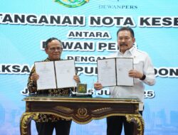 Kejaksaan RI dan Dewan Pers Tandatangani Nota Kesepahaman Terkait Penegakan Hukum dan Kemerdekaan Pers