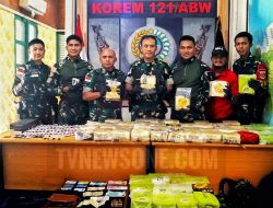 Satgas Pamtas Berhasil Gagalkan Penyeludupan 63Kg Sabu di Perbatasan Entikong