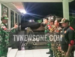 Koramil-02/Sgl Bersama Banser Gelar Patroli Malam Jaga Kamtibmas di Kecamatan Sanggau Ledo