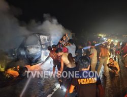 Diduga Korsleting Arus Listrik, Satu Rumah Warga Di Gonis Tekam Di Lahap Sijago Merah