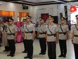 Kapolres Melawi Pimpin Sertijab Sejumlah Pejabat Utama dan Kapolsek